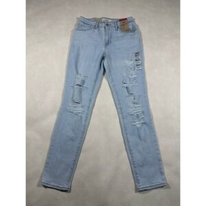NWT Levi Strauss 721 High Rise Skinny Jeans Light Wash Ripped Distressed Size 29